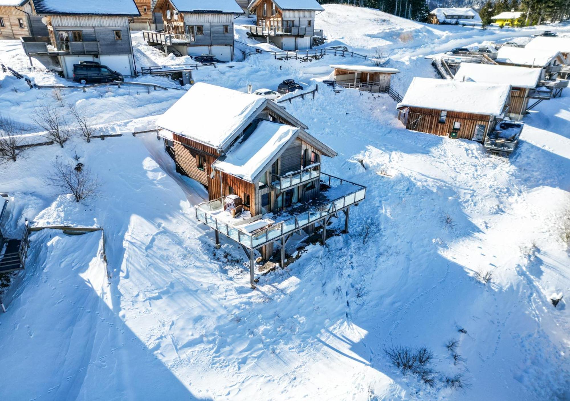 1A Chalet "Wolke" Wandern, Grillen, Wellness Im Traumhaus Wolfsberg Exteriör bild